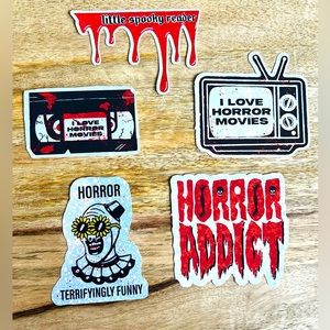 🔪🩸📼🤡 Horror sticker bundle lot of 10 Mystery horror stickers! Be surprised!